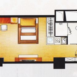 东山·铭泰公馆户型图04户型 1 面积:43.00m2