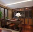 东南亚风格设计书房布置实木家具图