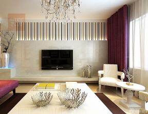 现代设计风格时尚客厅瓷砖电视背景墙图片