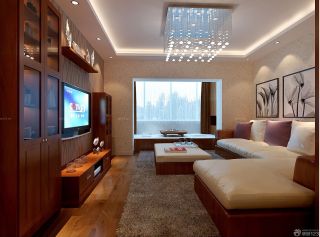 日式家居客厅电视组合柜设计效果图
