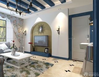 地中海风格客厅门口设计图片展示