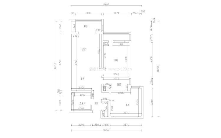 天居錦河丹堤90平米戶型圖
