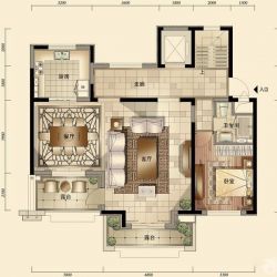 金隅78墅户型图上叠中间户F户型 面积:240.00m2