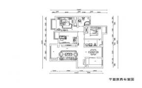 家和藍岸麗舍133平米三居室平面圖