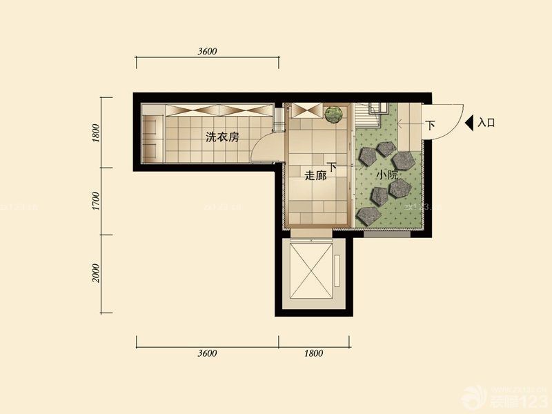 金隅78墅户型图上叠中间户F户型 面积:240.00m2