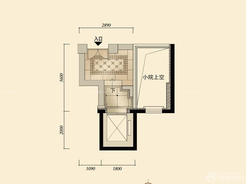 金隅78墅户型图上叠中间户F户型 面积:240.00m2