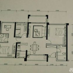 流塘阳光户型图B2户型 3室2厅2 面积:89.00m2