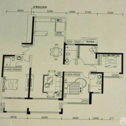 流塘阳光户型图G户型 4室2厅3卫 面积:133.00m2