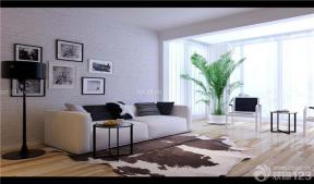 现代设计风格 家庭休闲区 双人沙发 背景墙装饰
