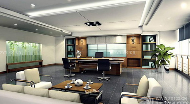 嘉定区现代设计风格 老板办公室 休闲区布置　100平米现代风格
