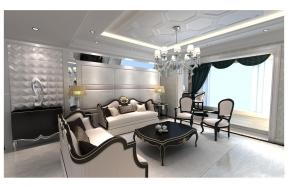 欧式家装设计效果图 客厅装修风格 组合沙发 