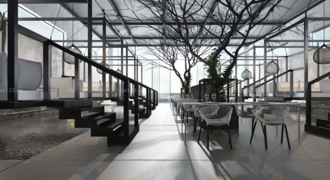 成都市概念餐厅设计800平米现代风格