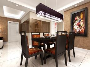 现代设计风格 三室两厅 家庭餐厅 实木家具