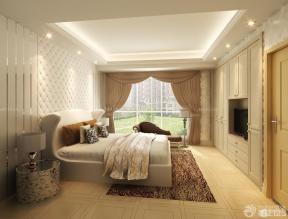 欧式家装设计效果图 大卧室 软包背景墙