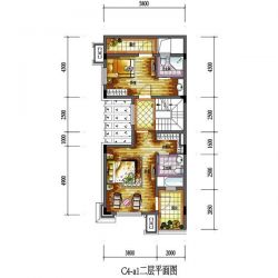 保利锦里户型图C4-A1联排别墅第 面积:175.00m2