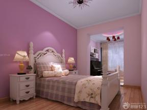 简约家装设计效果图 卧室颜色搭配 四柱床
