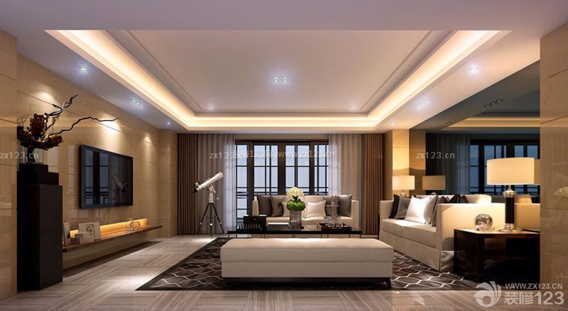 新中式风格客厅装修设计组合沙发图