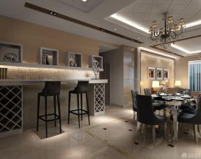 最新家庭餐厅餐桌餐椅大理石地砖图欣赏