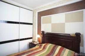 最新室内卧室颜色搭配双人床背景墙设计图大全