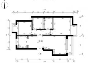 经纬城市绿洲85平米三居室户型图