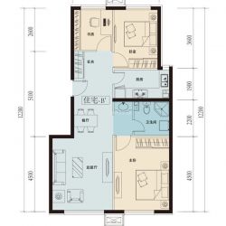 中国铁建·原香嘉苑户型图92平 面积:92.00m2