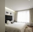 现代设计风格卧室装修设计双人床地毯布置图