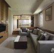 现代设计风格休闲区布置组合沙发背景墙装饰图