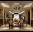 欧式家装设计豪华别墅家庭餐厅餐桌餐椅图