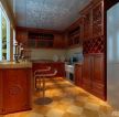 中式风格厨房铝扣天花板吊顶设计效果图