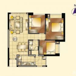 合景天峻户型图A1栋/A2栋/A4栋 面积:92.00m2