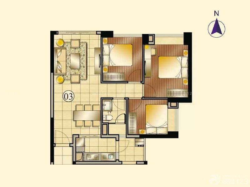 合景天峻户型图A1栋/A2栋/A4栋 面积:92.00m2