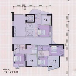文德先生户型图复式公寓14-16户