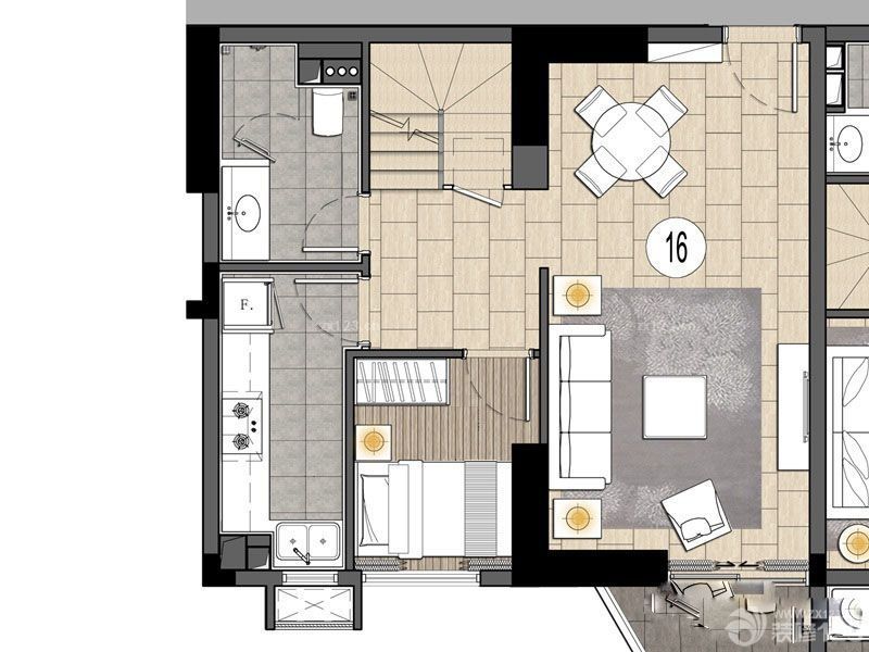 文德先生户型图复式公寓16户型 面积:81.32m2