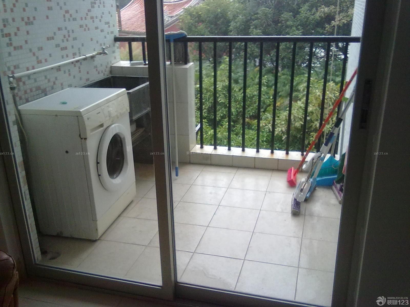 交换空间阳台洗衣机装修图片