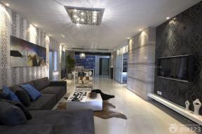 现代设计风格 三室两厅 家居客厅装修效果图 水晶灯