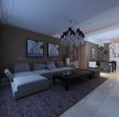 现代设计风格三室两厅家居客厅软沙发装修图