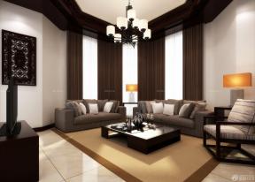 美式家装效果图 三室两厅 客厅装修设计 软沙发