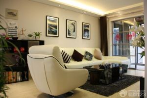 现代简约客厅沙发背景画怎么装修