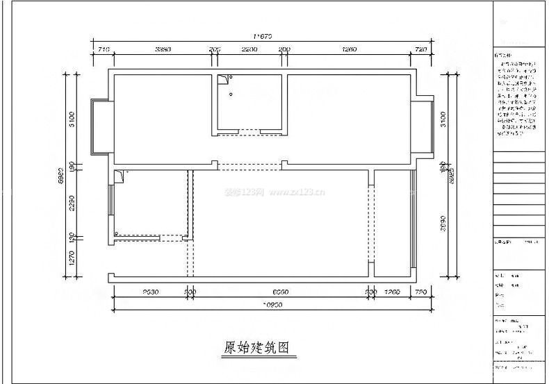 兩居室原始建筑圖