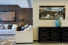 东南亚风格设计 沙发背景墙 木质背景墙 