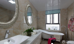 现代风格白色卫生间浴缸效果图