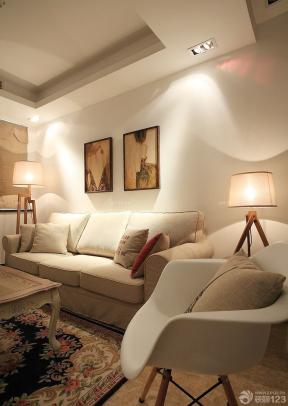 家装客厅设计 美式装修风格 台灯 
