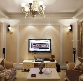 简欧式电视背景墙设计-装信通网效果图大全