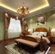 古典欧式风格大卧室床头背景墙设计如图