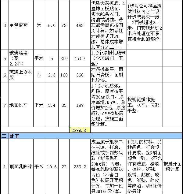 110平米房屋裝修預(yù)算