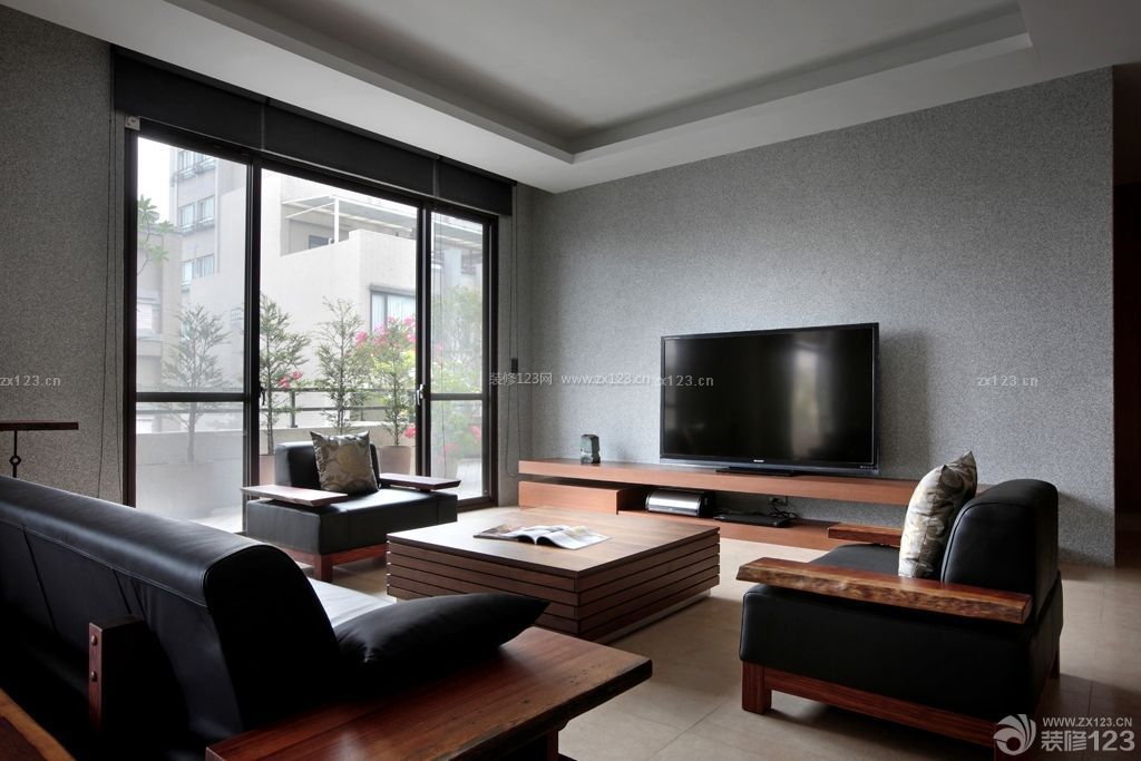 170平米中式风格客厅电视背景墙效果图