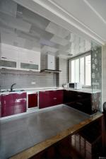 180平米家装敞开式厨房铝扣天花板实景图