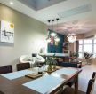 80平米家装小餐厅纯色壁纸图片