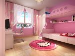 80平米粉色儿童房设计