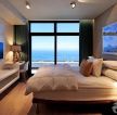 卧室绿色窗帘设计图片